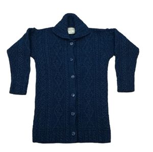 Kilronan Wool Blue Cardigan Like New Small